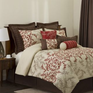 Lush Decor Hester Bedding Collection in Red / Wheat / Brown   Hester