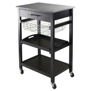 Winsome Julia Kitchen Cart with Granite Top