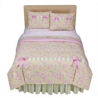 Bacati Flower Basket Pink and Green Bedding Collection   Flower