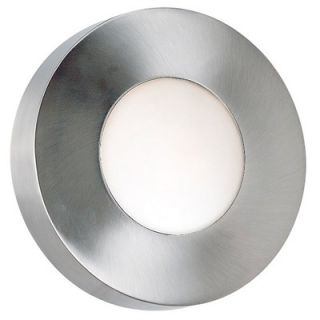 Kenroy Home Burst Round Outdoor Wall Sconce in Polished Aluminum