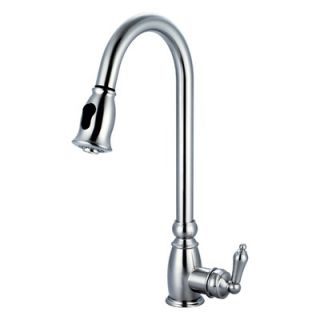 Water Creation One Handle Single Hole Mount Kitchen Faucet with Pull