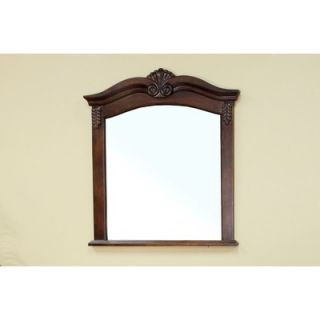 Bellaterra Home Elbridge Solid Wood Framed Mirror in Medium Walnut