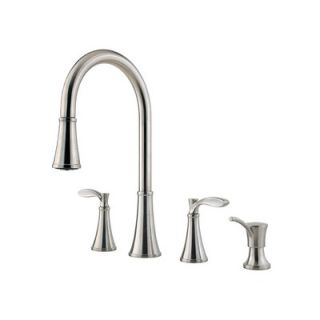 Price Pfister Petaluma Two Handle Widespread Pull Out Kitchen Faucet