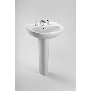 Toto Supreme Pedestal Bathroom Sink with Sanagloss   LPT241.4G