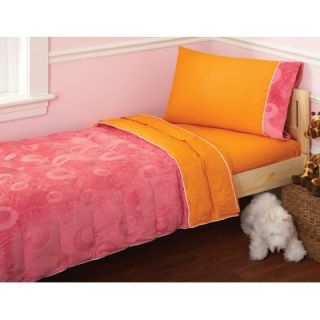 beansprout Embossed Jacy Toddler 4 Piece Bed Set in Pink   IF5073PO4
