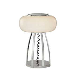 George Kovacs Lamps Table Lamp with Etched Opal Glass in Chrome