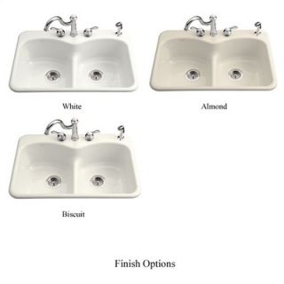 Kohler Langlade Smart Divide Self Rimming Kitchen Sink with Three Hole