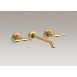 Kohler Purist Wall Mounted Bathroom Faucet with Double Lever Handles