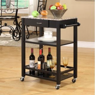 InRoom Designs Kitchen Cart with Marble Top
