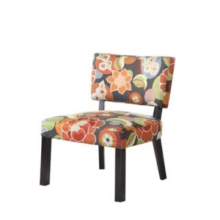 Powell Bright Floral Print Fabric Slipper Chair