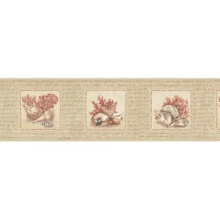 Brewster Home Fashions Destinations by the Shore Coral Shell Washable