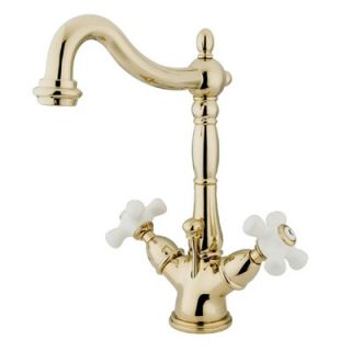 Elements of Design Heritage Single Hole Bathroom Faucet with Double