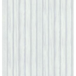  Northwoods Wood Plank Stripe Wallpaper in Off White   145 44670