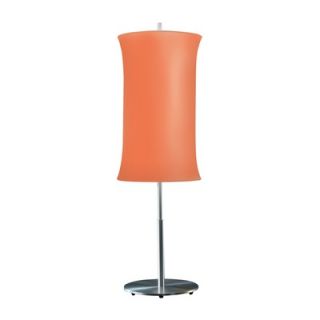 Sonneman Lightweights Two Light Table Lamp with Orange Spandex Shade