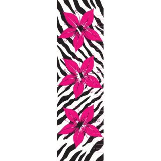 Secretly Designed Flower with Zebra Print Wall Decal Growth Chart