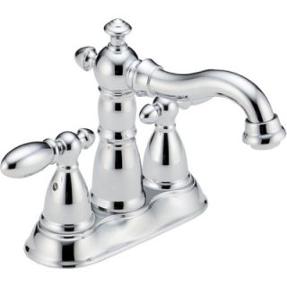 Delta Victorian Centerset Bathroom Faucet with Double Lever Handles
