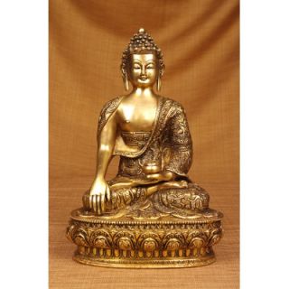 Miami Mumbai Brass Series Buddha with Medicine Bowl Carving