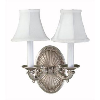World Imports Lighting Candelabra Wall Sconce in Pewter With Shades