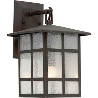 Forte Lighting 8 One Light Outdoor Wall Lantern with Clear Seeded