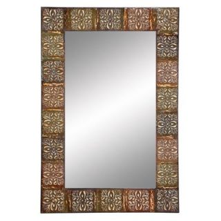 Aspire Embossed Metal Frame Wall Mirror