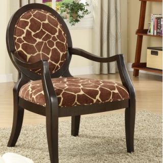 Williams Import Co. Giraffe Distressed Fabric Arm Chair