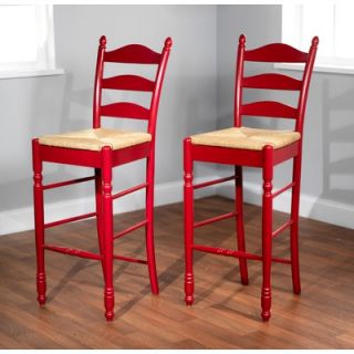 TMS 30 Ladder Back Stool in Red (Set of 2)   37330RED PR