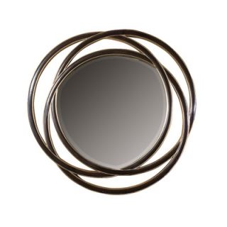 Uttermost Odalis Round Beveled Mirror in Matte Black