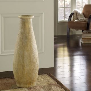 Medium Whitewash Round Floor Vase