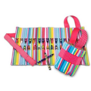 Princess Linens Doodlebugz Crayola Crayon Keeper in Pink Stripe