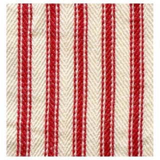 New Arrivals Vintage Red Ticking Fabric by the Yard