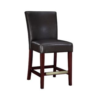Powell Cafe Bonded Leather Counter Stool in Brown