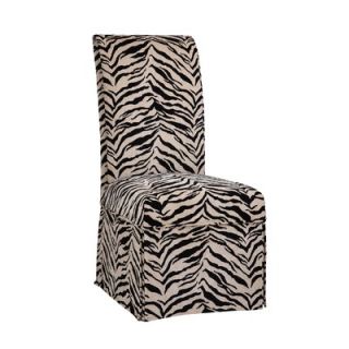 Powell Classic Seating White and Onyx Tiger Striped Slipcover For