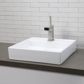 DecoLav Classically Redefined Square Vessel Sink in White   1464 CWH