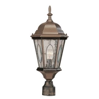 TransGlobe Lighting One Light Post Lantern with Stained Shade   4716