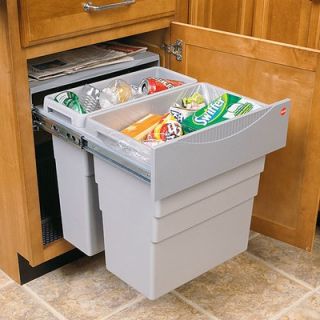 Hafele Double Easy Cargo 13 Gallon Pull Out Waste Bin   502.70.522