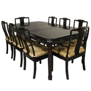 Oriental Furniture 9 Piece Dining Table Set in Rosewood   ST DS100 R