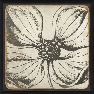 Blueprint Artwork Vintage Flower Framed Art