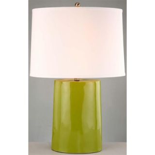Lite Source Table Lamp with White Fabric Shade   LS 21353GRN / LS