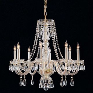 Crystorama Bohemian Crystal Chandelier with Crystals   5046 PB CL I