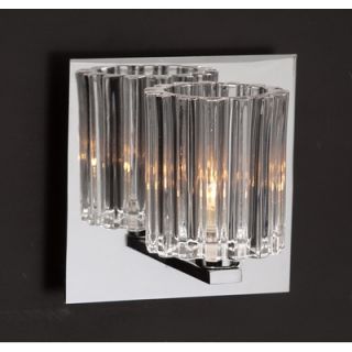PLC Lighting Felicia Wall Sconce in Polished Chrome   1061 Clear PC