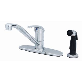 Brass One Handle Centerset Kitchen Faucet with Side Spray   B