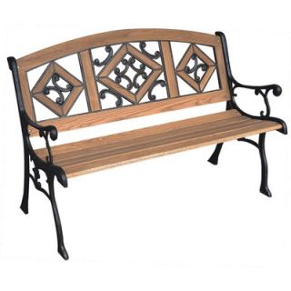 DC America Florence Wood and Cast Iron Park Bench   SL5790COBR MP