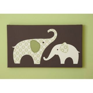 Carters Green Elephant Canvas Wall Art