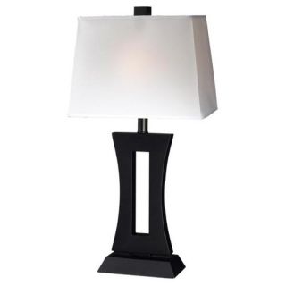 Portable 1 Light Table Lamp in Black / White