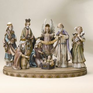 Roman, Inc. 17 Eight Piece Wood Like Nativity Set