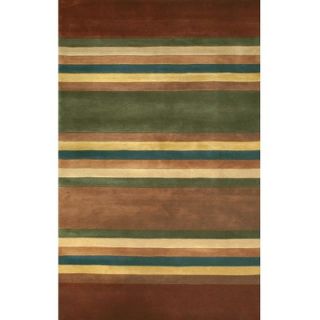 American Home Rug Co. Casual Contemporary Earth Tones Modern Stripes