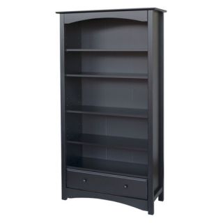 Jayden 71 H 4 Shelf Bookcase in Ebony Black
