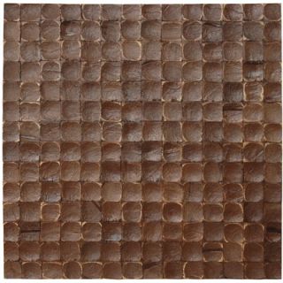  17 x 17 Coconut Mosaic Tile in Espresso Luster   CC 02 211