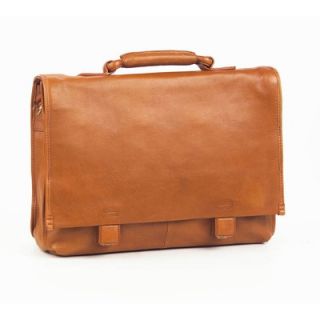 Clava Leather Tuscan Flap Briefcase in Tan   96574TAN