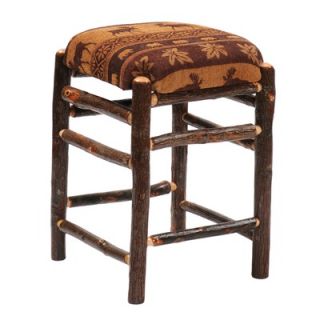 Fireside Lodge Hickory Pub Table and Square Barstool Set